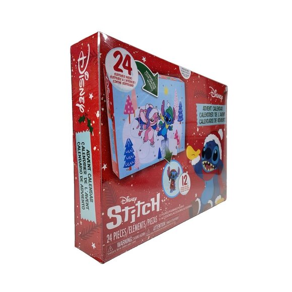 Disney Stitch Christmas Advent Calendar 12 Mini Exclusive Figures 24 Pieces - Picture 7 of 9